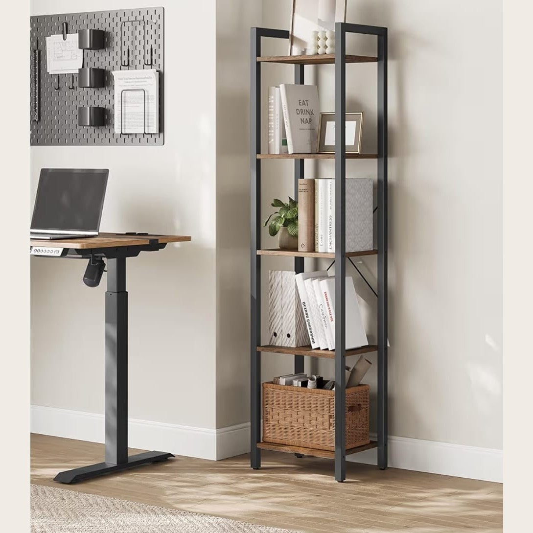 Vintage Wood Open Bookshelf - VintWood Furniture